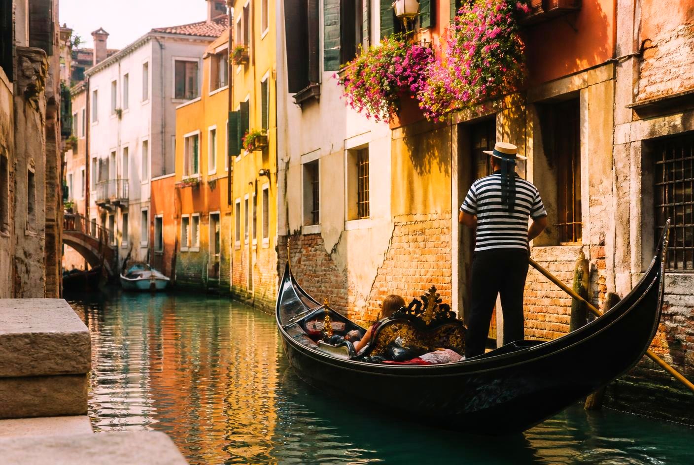 Gondola ride in Venice